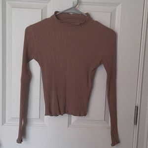 Mock turtleneck crop top